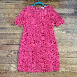 Boden Pink Lace Midi Dress
